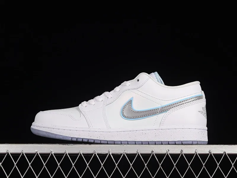 All categories Air Jordan Jordan series basketball shoes Air Jordan 1 Low G version pure original Air Jordan 1 Low "Dare To Fly" AJ1 Joe 1 silver cultural low-top casual sneakers FB1874-101